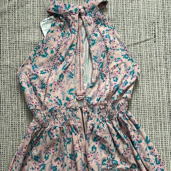 Poof New York Women’s Floral Halter Maxi Dress with Slits SZ Small - Picture 7 of 7